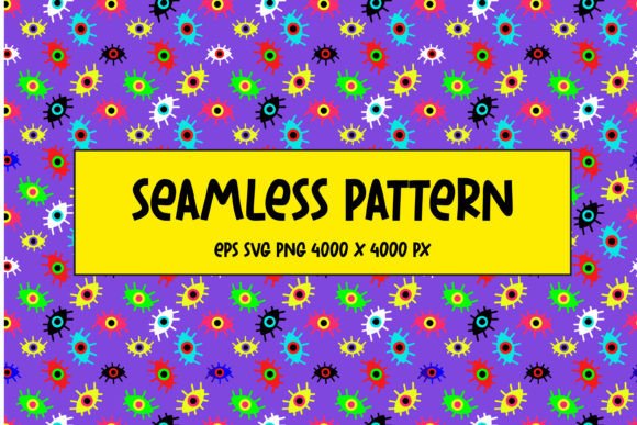 Download Seamless Pattern of Multicolored Eyes - Multicolor Collection
