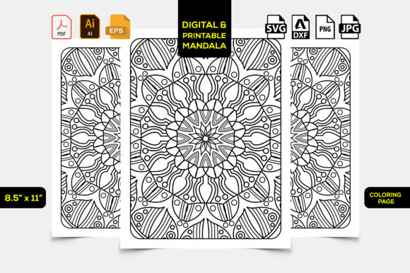 Download Mandala Interior Coloring Book Page KDP - Mandala interior Collection