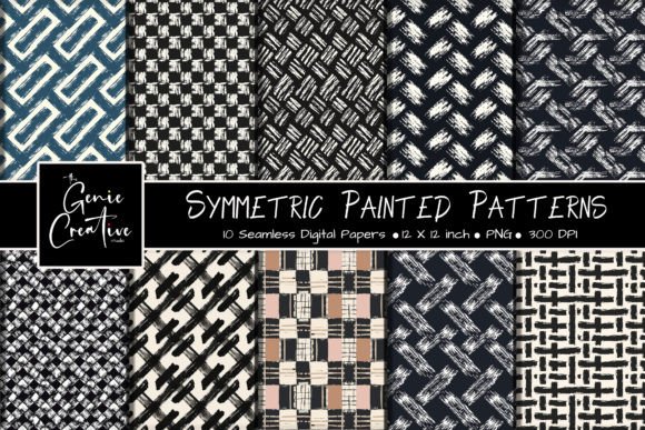 Download Symmetric Painted Seamless Patterns Set - Patterns Collection