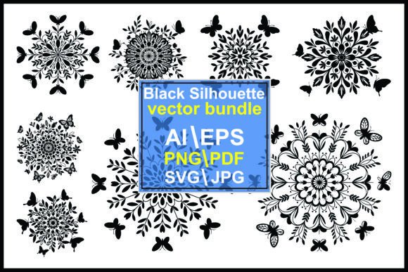 Download Silhouette Mandala Patterns Butterflies - Patterns Collection