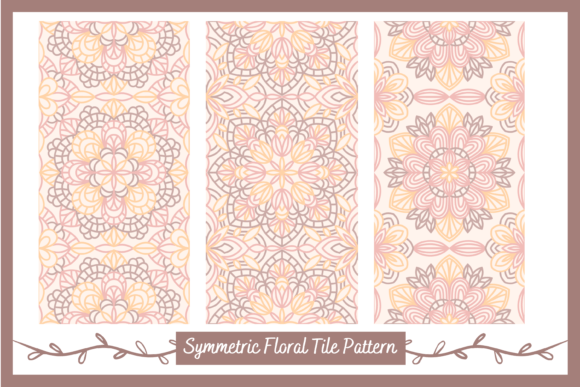 Download Geometric Symmetric Floral Tile Patterns - Patterns Collection