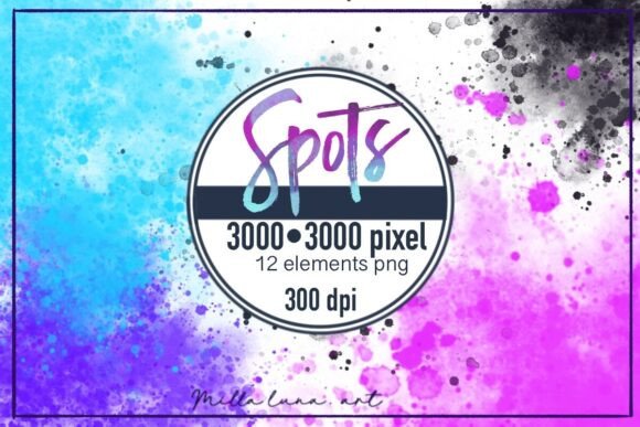 Download Spot Watercolor Multicolored Splashe Png - Multicolor Collection