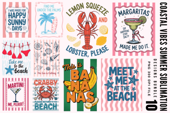 Download Coastal Vibes Summer Sublimation Designs - Sublimation Collection